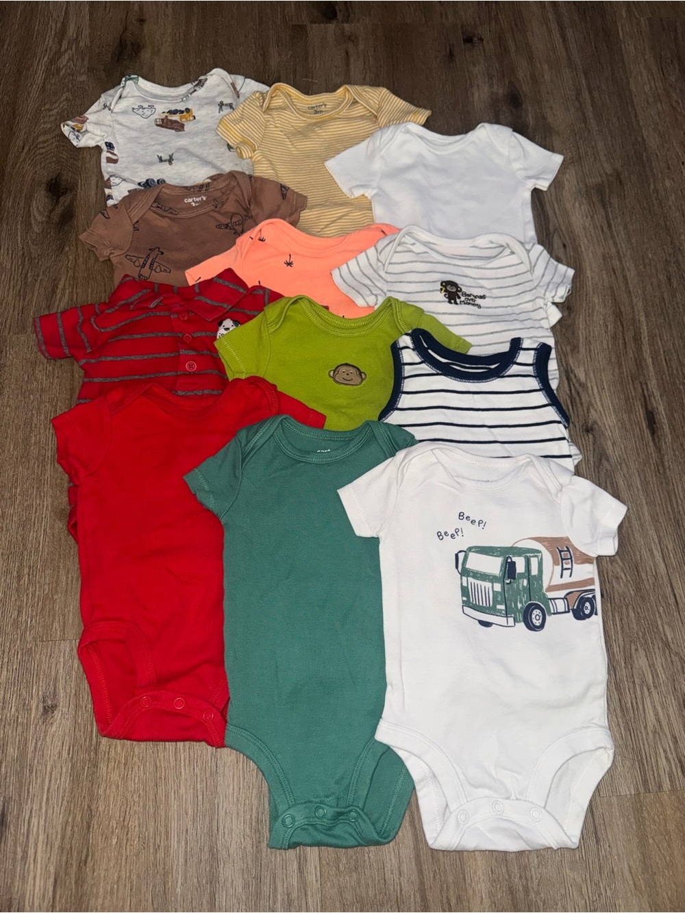 Carter’s Baby Boy Short Sleeve Bodysuit Lot Size 3 Months